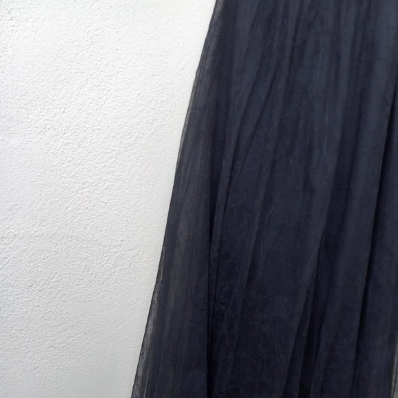 Vtge Black Mesh/Tulle Maxi Skirt Fairygrunge Dark Balletcore/Princess WhimsiGoth - Picture 8 of 15